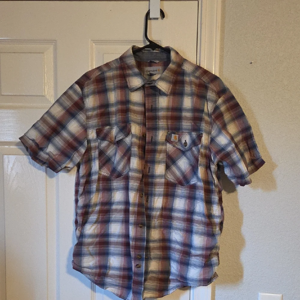 Men's Plaid Short Sleeve Shirt - Picture 1 of 1